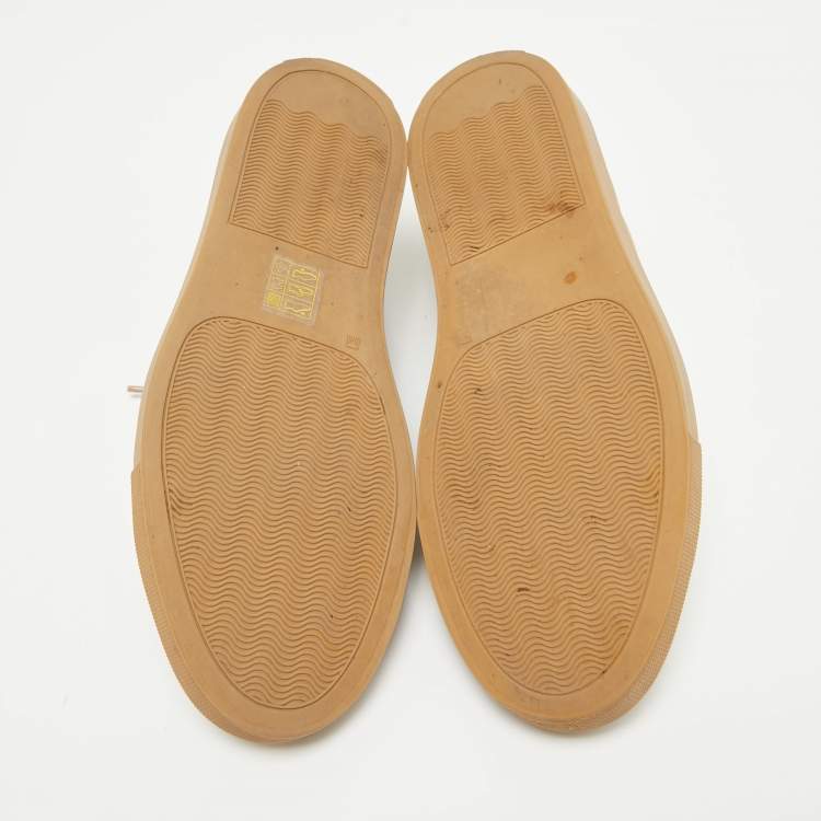 Pre Owned Common Projects Brown Leather Achilles Sneakers Size 37