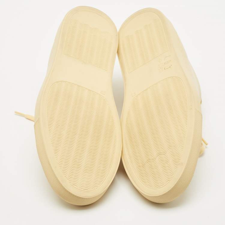 Pre Owned Common Projects Cream Leather Achilles Low Top Sneakers Size 40
