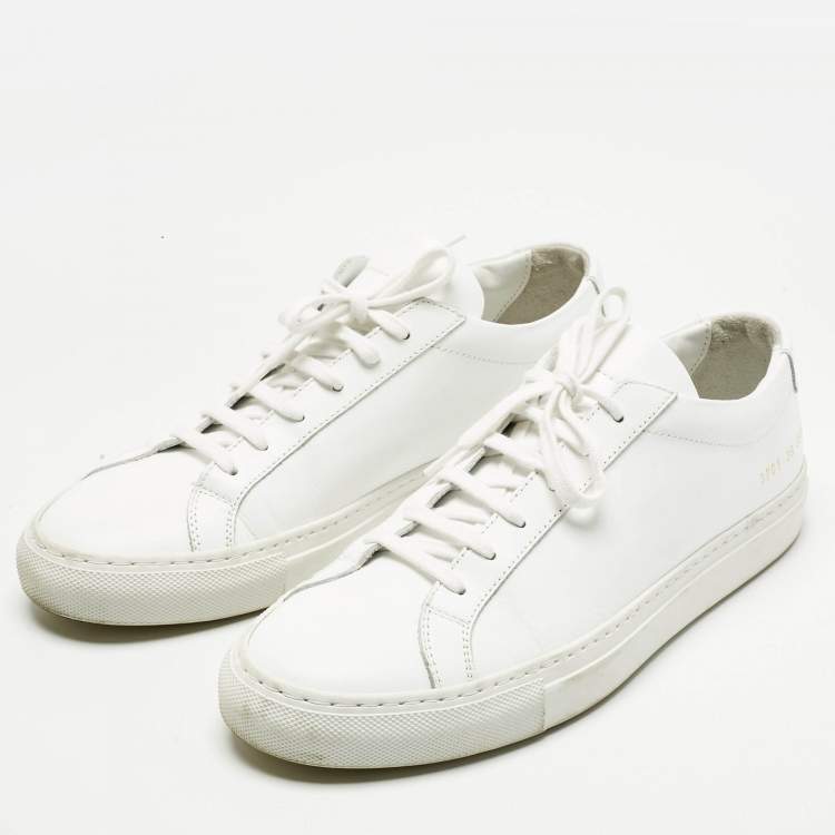 Pre Owned Common Projects White Leather Achilles Sneakers Size 39