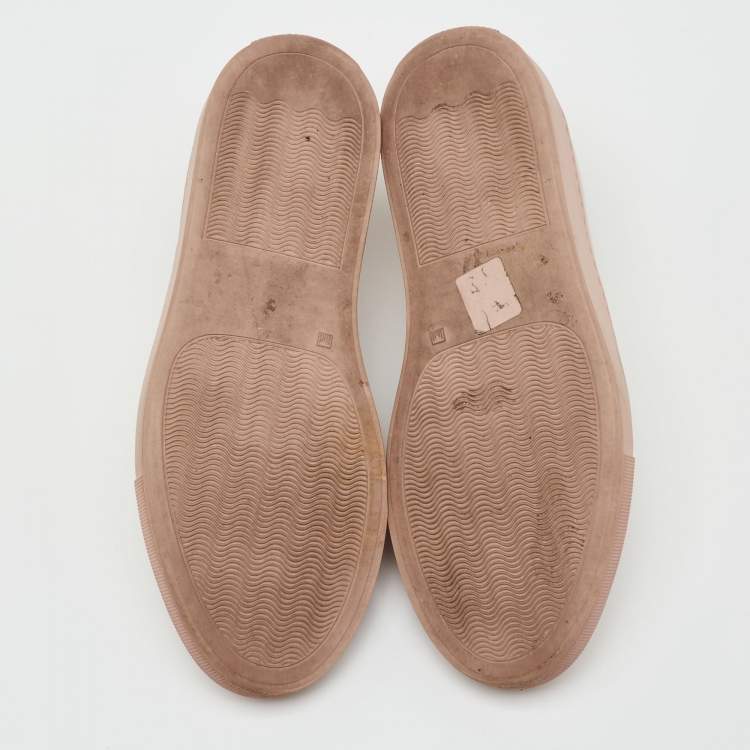 Pre Owned Common Projects Pink Leather Achilles Low Top Sneakers Size 35