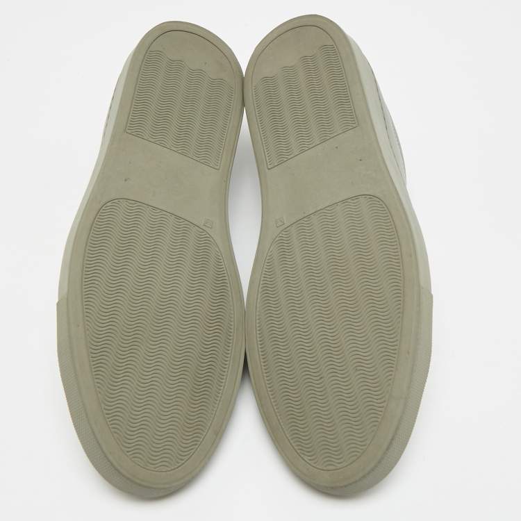 Pre Owned Common Projects Achilles Size 40 Grey Leather Low Top Sneakers