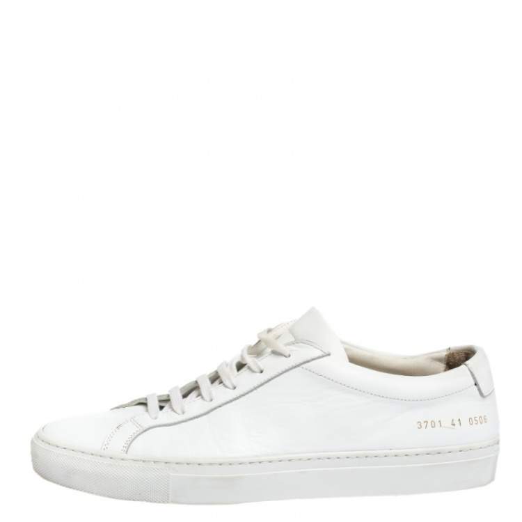 Common Projects White Original Achilles Leather Low Trainer Size