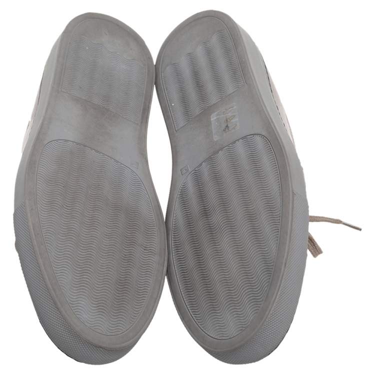 Pre Owned Common Projects Grey Leather Low Top Sneakers Size 41