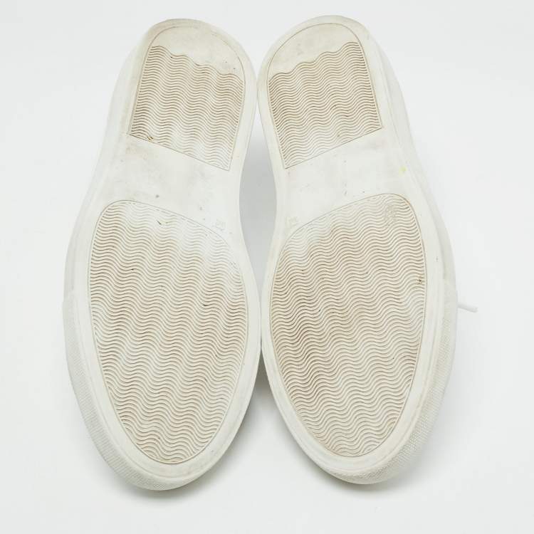 مملوكة مسبقًا Common Projects White Leather Achilles Low Top Sneakers Size 38