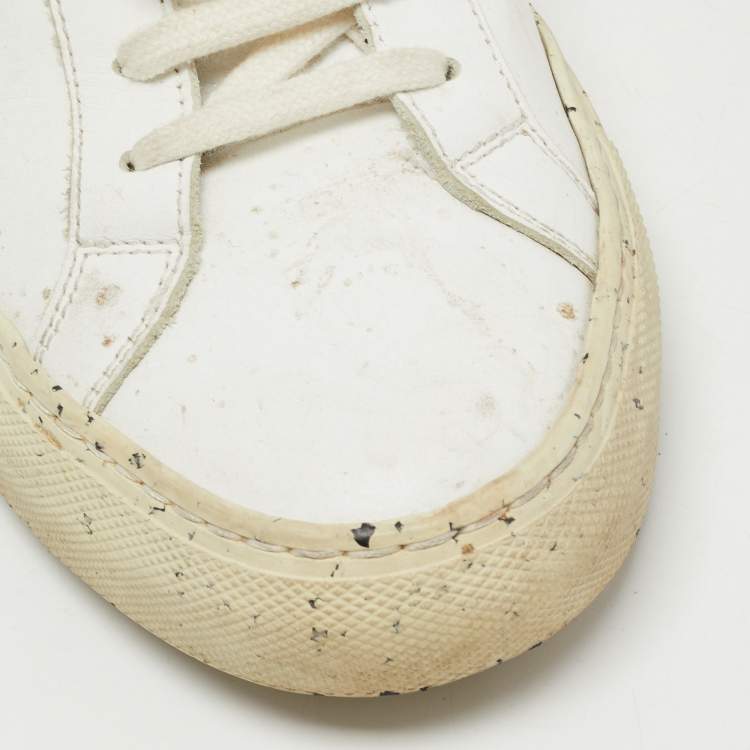 Pre Owned Common Projects White Leather Achilles Sneakers Size 39