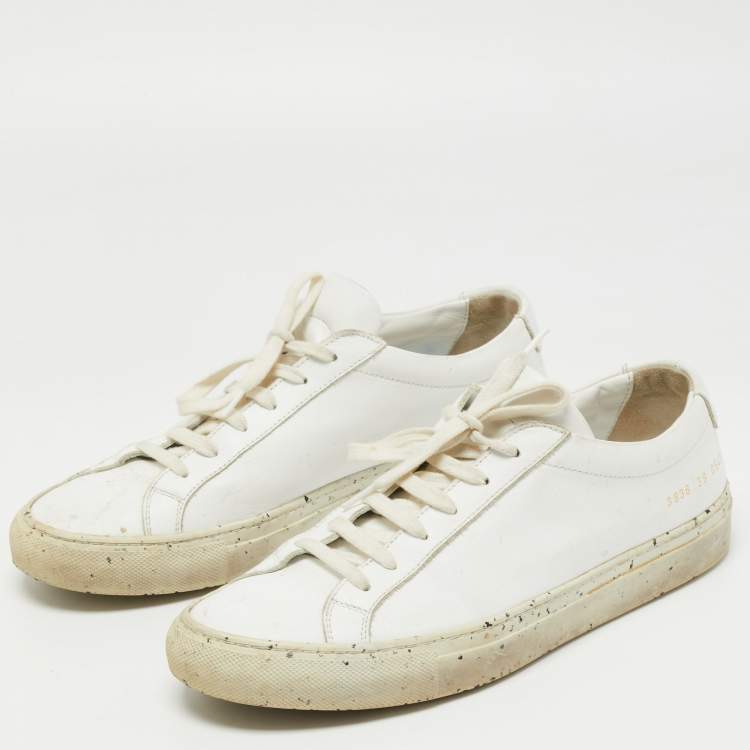 Pre Owned Common Projects White Leather Achilles Sneakers Size 39
