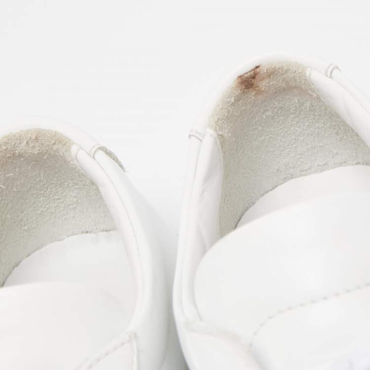 Pre Owned Common Projects White Leather Achilles Low Top Sneakers Size 37