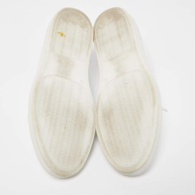 Pre Owned Common Projects White Leather Achilles Low Top Sneakers Size 37