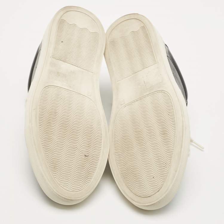 Pre Owned Common Projects Black Leather Bumby Low Top Sneakers Size 35