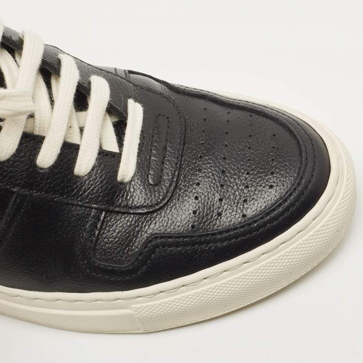 Pre Owned Common Projects Black Leather Bumby Low Top Sneakers Size 35