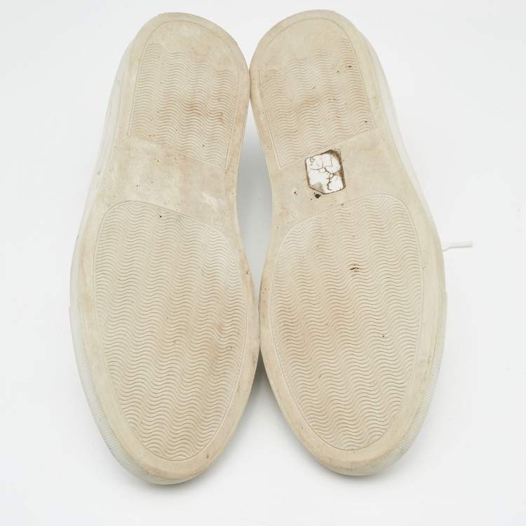 Pre Owned Common Projects White Leather Achilles Low Top Sneakers Size 37
