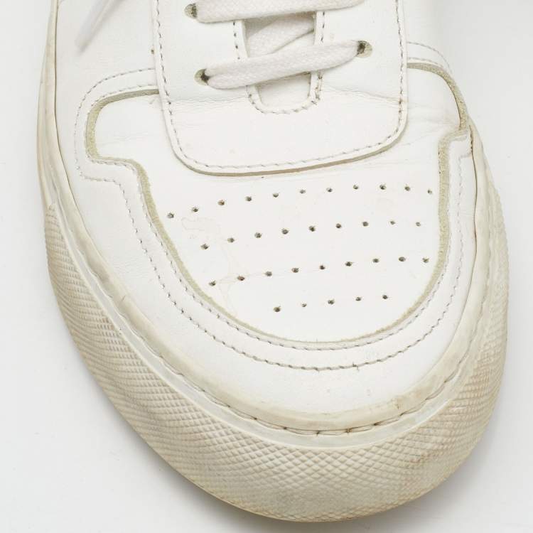 Pre Owned Common Projects White Leather Achilles Low Top Sneakers Size 38