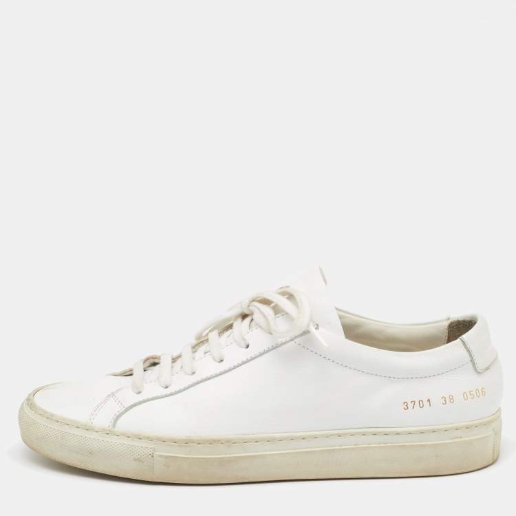 Common Projects White Leather Achilles Low Sneakers Size 38 Common Projects | TLC