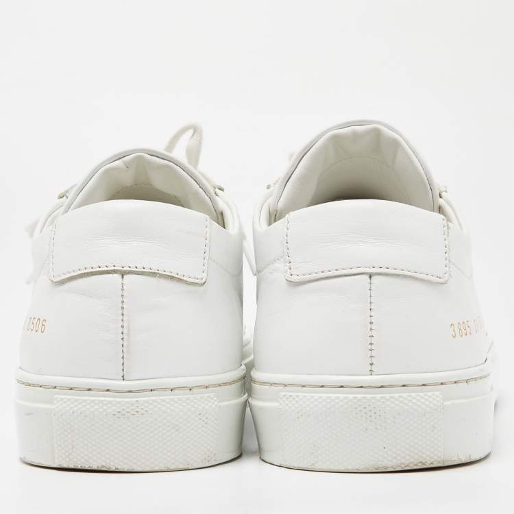 Pre Owned Common Projects White Leather Achilles Sneakers Size 39