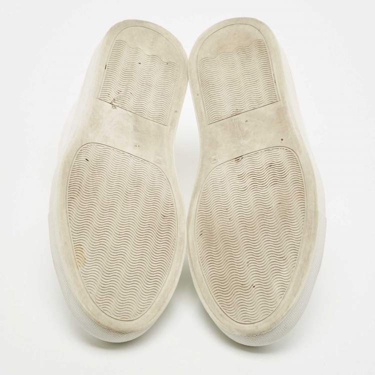 Pre Owned Common Projects White Leather Achilles Low Top Sneakers Size 37