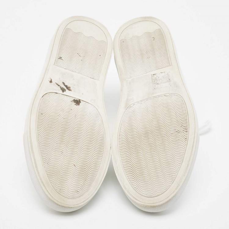 Pre Owned Common Projects White Leather BBall Sneakers Size 35