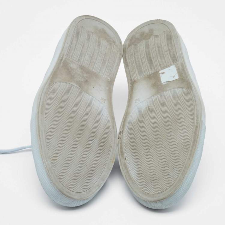 Pre Owned Common Projects Blue Leather Low Top Sneakers Size 39