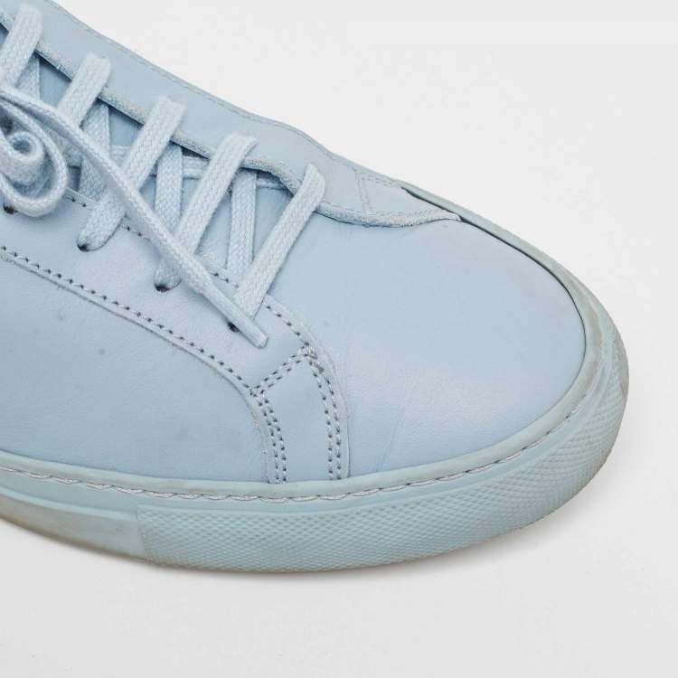 Pre Owned Common Projects Blue Leather Low Top Sneakers Size 39