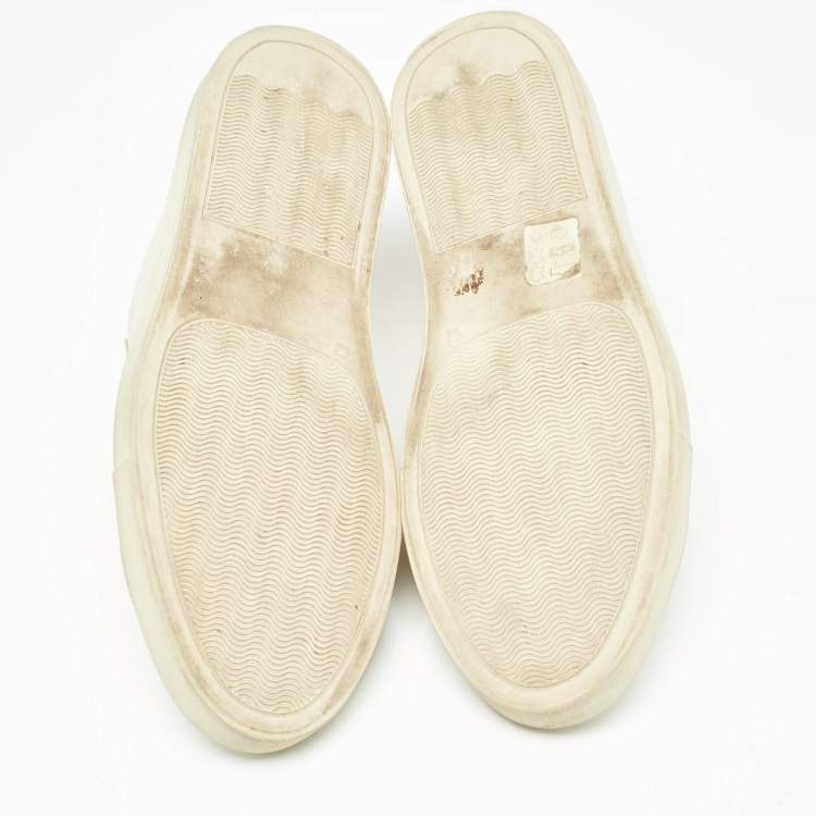 Pre Owned Common Projects Cream Leather Achilles Sneakers Size 39