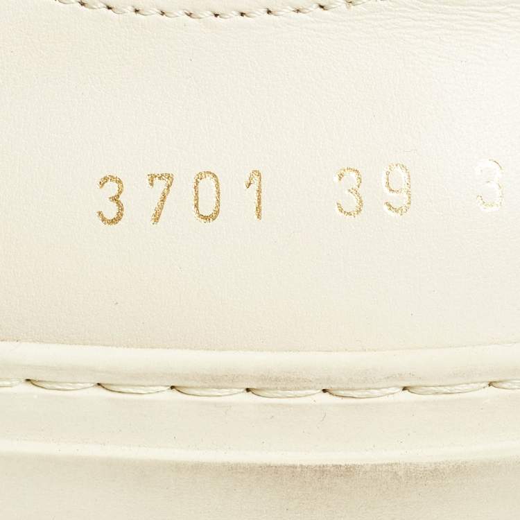 Pre Owned Common Projects Cream Leather Achilles Sneakers Size 39