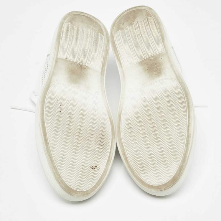 Pre Owned Common Projects White Leather and Mesh Achilles Sneakers Size 40