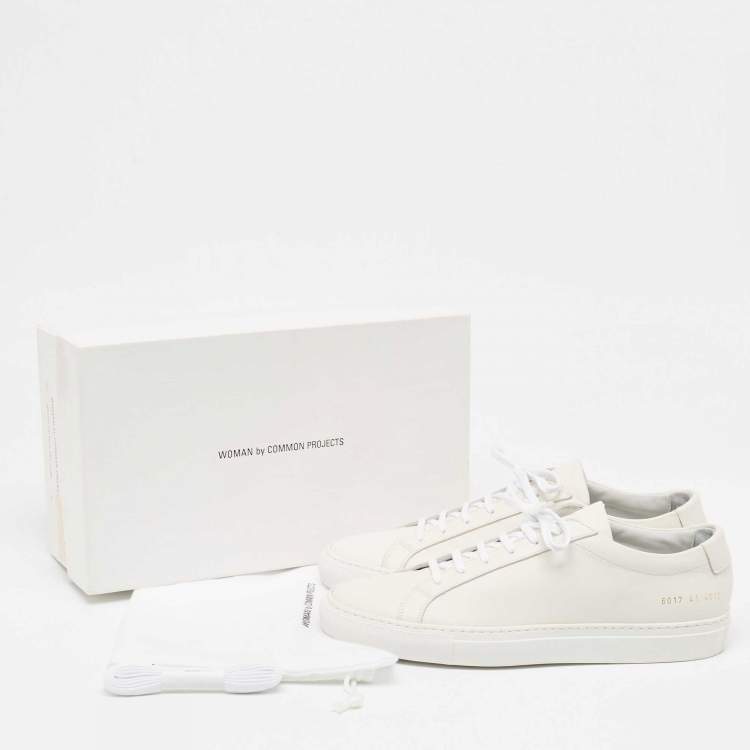 مملوكة مسبقًا Common Projects Off White Leather Achilles Sneakers Size 41