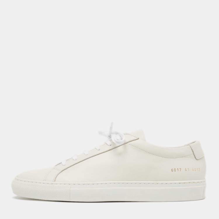 مملوكة مسبقًا Common Projects Off White Leather Achilles Sneakers Size 41
