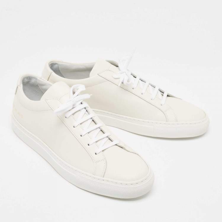 مملوكة مسبقًا Common Projects Off White Leather Achilles Sneakers Size 41