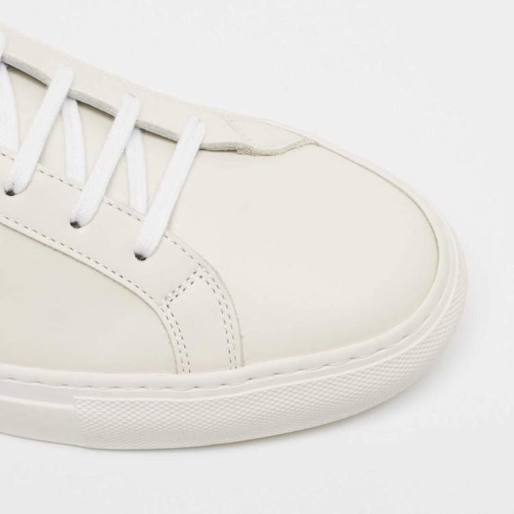 مملوكة مسبقًا Common Projects Off White Leather Achilles Sneakers Size 41