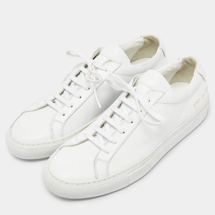 Pre Owned Common Projects White Leather Achilles Sneakers Size 39
