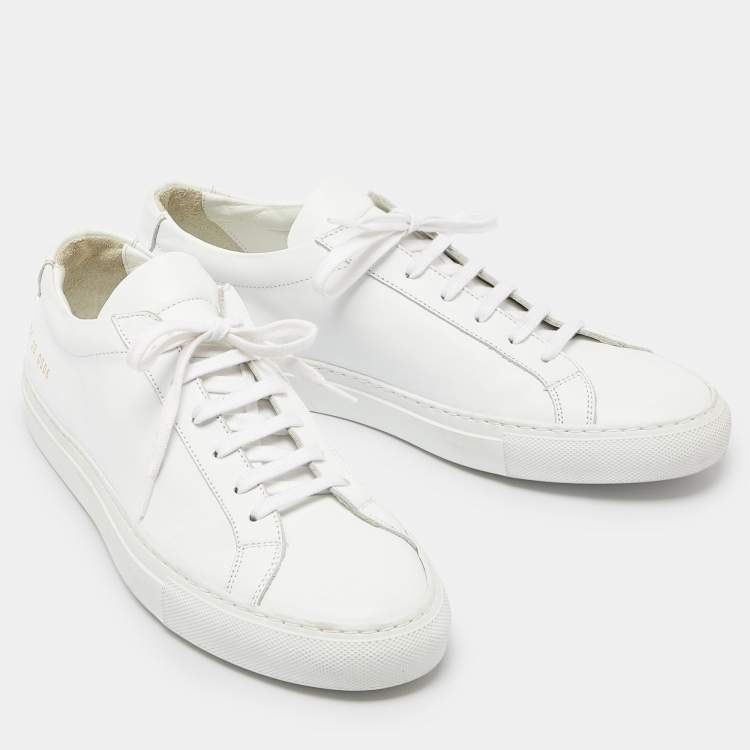 Pre Owned Common Projects White Leather Achilles Sneakers Size 39