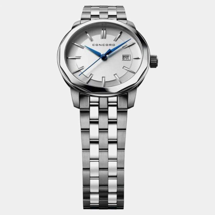 Pre Owned Concord Silver Stainless Steel Bennington 0320403 Quartz Women's Wristwatch 31 mm