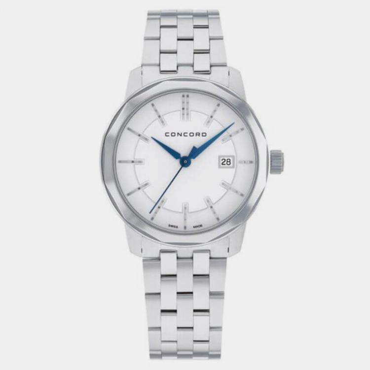 Pre Owned Concord Silver Stainless Steel Bennington 0320403 Quartz Women's Wristwatch 31 mm