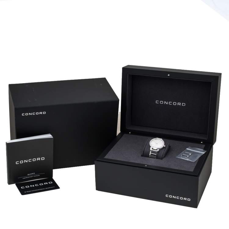 Pre Owned Concord Mother Of Pearl Stainless Steel Diamond Impresario CC.06.3.14.1120S Women's Wristwatch 32 mm