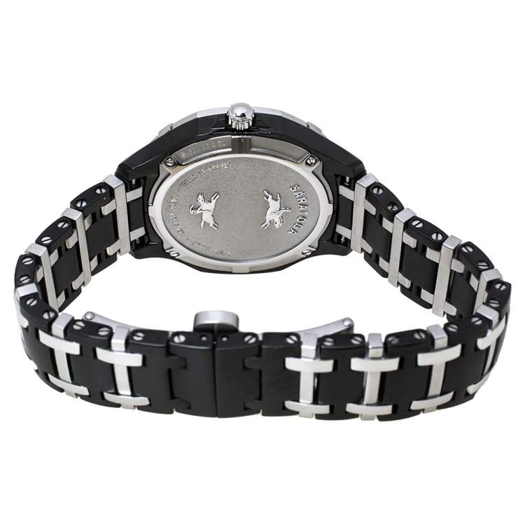Pre Owned Concord White Mother Of Pearl Two-Tone Stainless Steel Diamond Saratoga CC.02.3.36.1091S Women's Wristwatch 31 mm