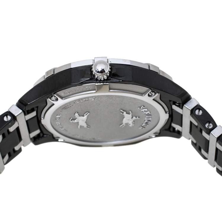 Pre Owned Concord White Mother Of Pearl Two-Tone Stainless Steel Diamond Saratoga CC.02.3.36.1091S Women's Wristwatch 31 mm