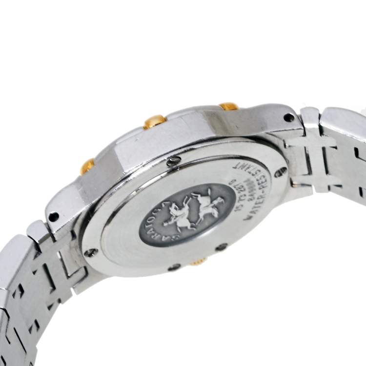 Pre Owned Concord White Two-Tone Stainless Steel Saratoga 115.73.287.G Women's Wristwatch 23 mm