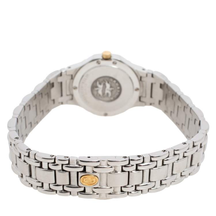Pre Owned Concord White Two-Tone Stainless Steel Saratoga 115.73.287.G Women's Wristwatch 23 mm