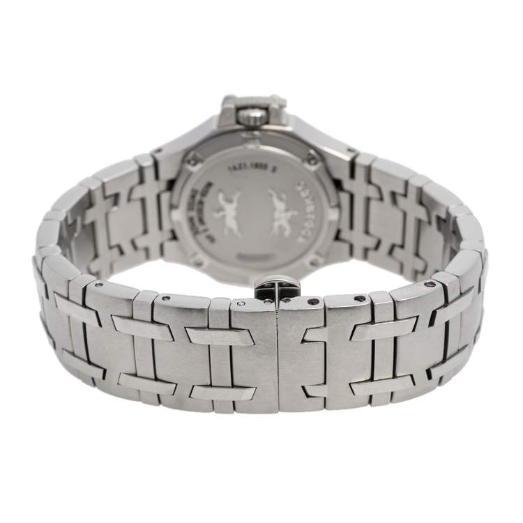 Pre Owned Concord Mother of Pearl Stainless Steel Diamonds Saratoga 14.E1.1855 S Women's Wristwatch 28 mm
