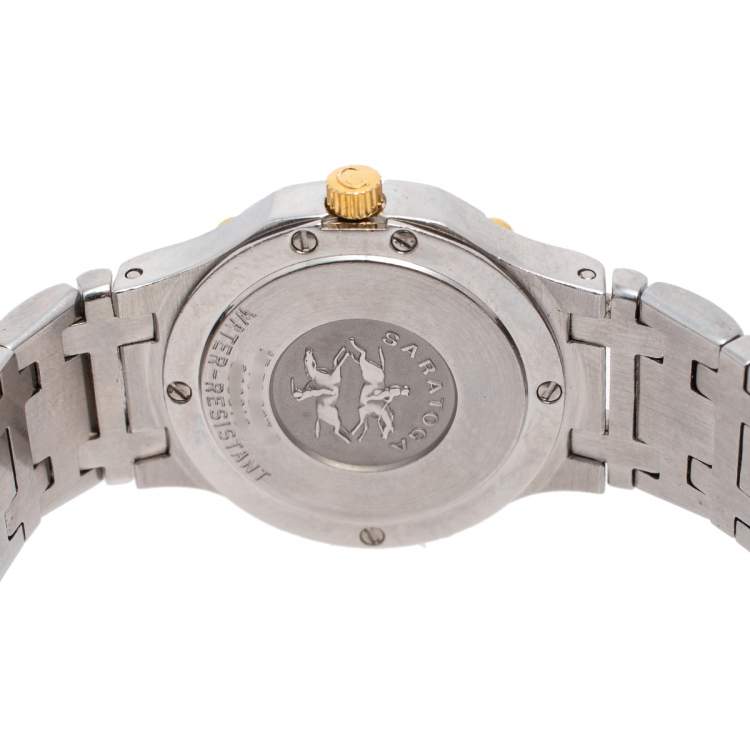 Pre Owned Concord Silver Two-Tone Stainless Steel Saratoga 1573287G Women's Wristwatch 23 mm