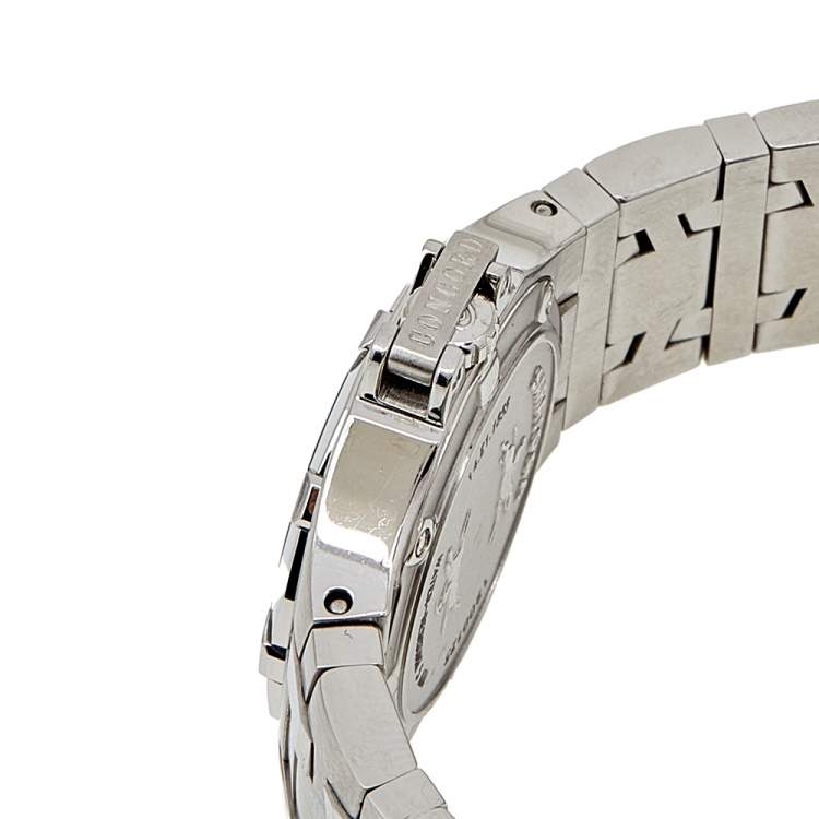 Pre Owned Concord Mother of Pearl Stainless Steel Diamonds Saratoga 14.E1.1855 Women's Wristwatch 28 mm