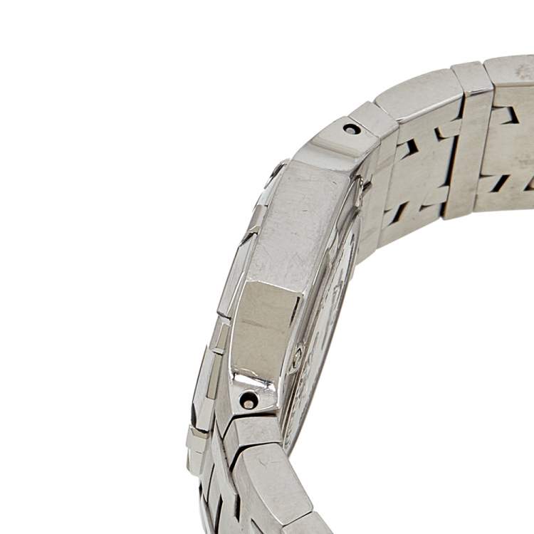 Pre Owned Concord Mother of Pearl Stainless Steel Diamonds Saratoga 14.E1.1855 Women's Wristwatch 28 mm