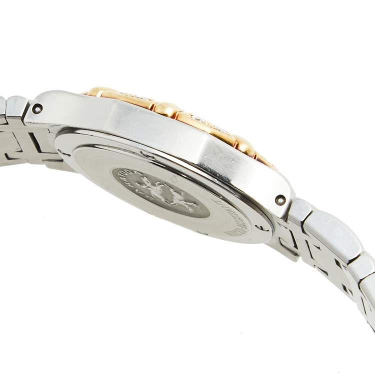 مملوكة مسبقًا Concord Champagne 18K Yellow Gold Stainless Steel Diamond Saratoga 15.73.287/1 Women's Wristwatch 23 mm