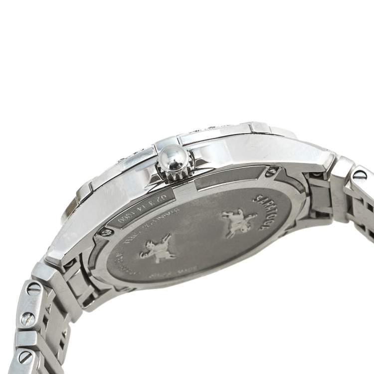 Pre Owned Concord Mother of Pearl Flower Stainless Steel Diamond Saratoga 02.3.14.1060 Women's Wristwatch 31 mm