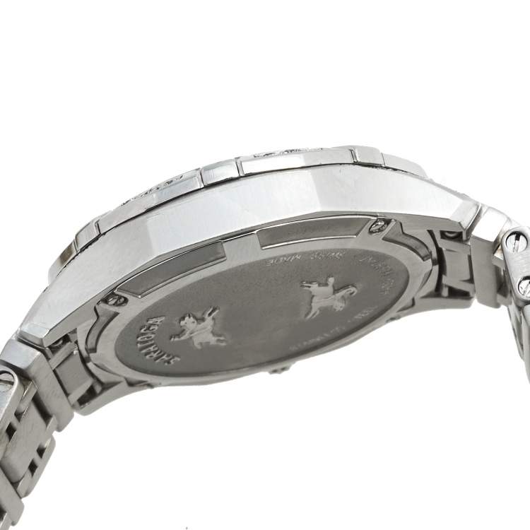 Pre Owned Concord Mother of Pearl Flower Stainless Steel Diamond Saratoga 02.3.14.1060 Women's Wristwatch 31 mm