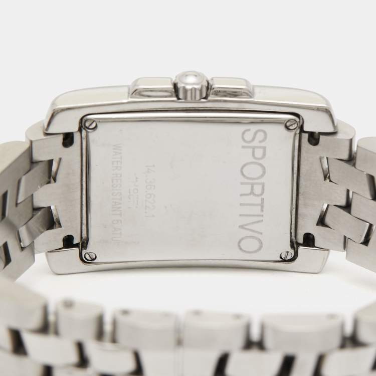 Pre Owned Concord Black Stainless Steel Diamond Sportivo 14.36.622.1 Women's Wristwatch 26 mm