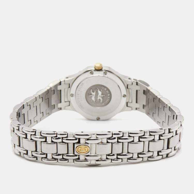 Pre Owned Concord White Two-Tone Stainless Steel Saratoga 115.73.287.G Women's Wristwatch 23 mm