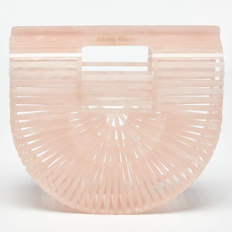 Pre Owned Cult Gaia Pink Acrylic Mini Ark Clutch