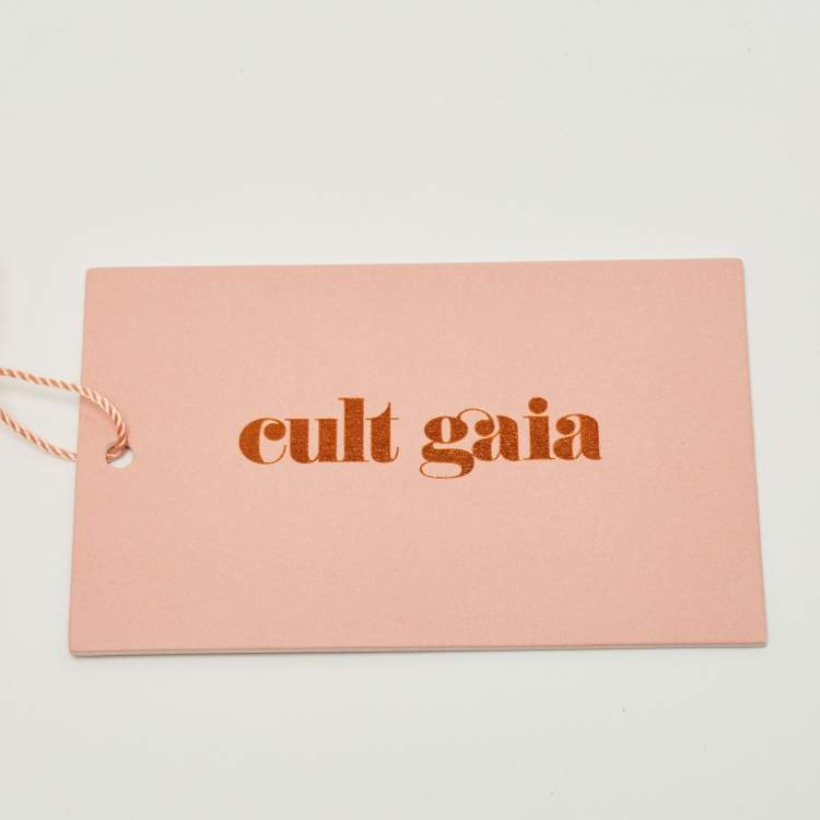 Pre Owned Cult Gaia Gold Acrylic Hajar Shoulder Bag