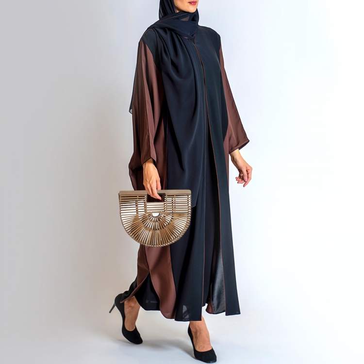 Pre Owned Cult Gaia Brown Bamboo Small Ark Clutch